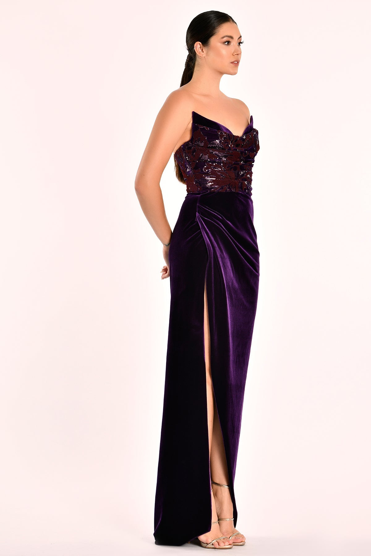 VALENTINA GOWN - PLUM