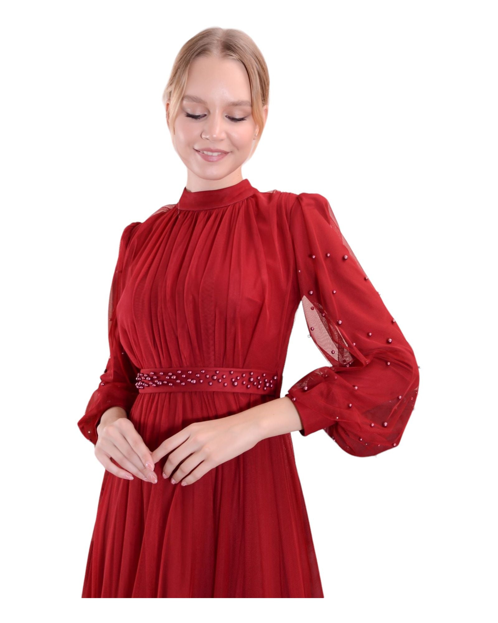 PAMELA GOWN - BURGUNDY