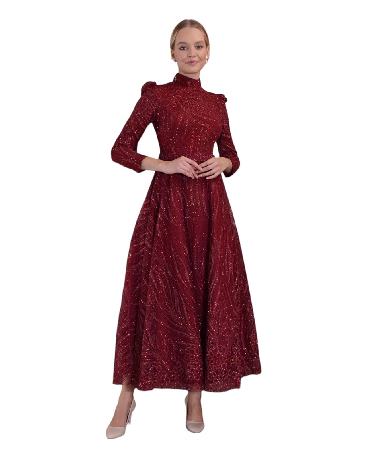 AMARA GOWN - BURGUNDY