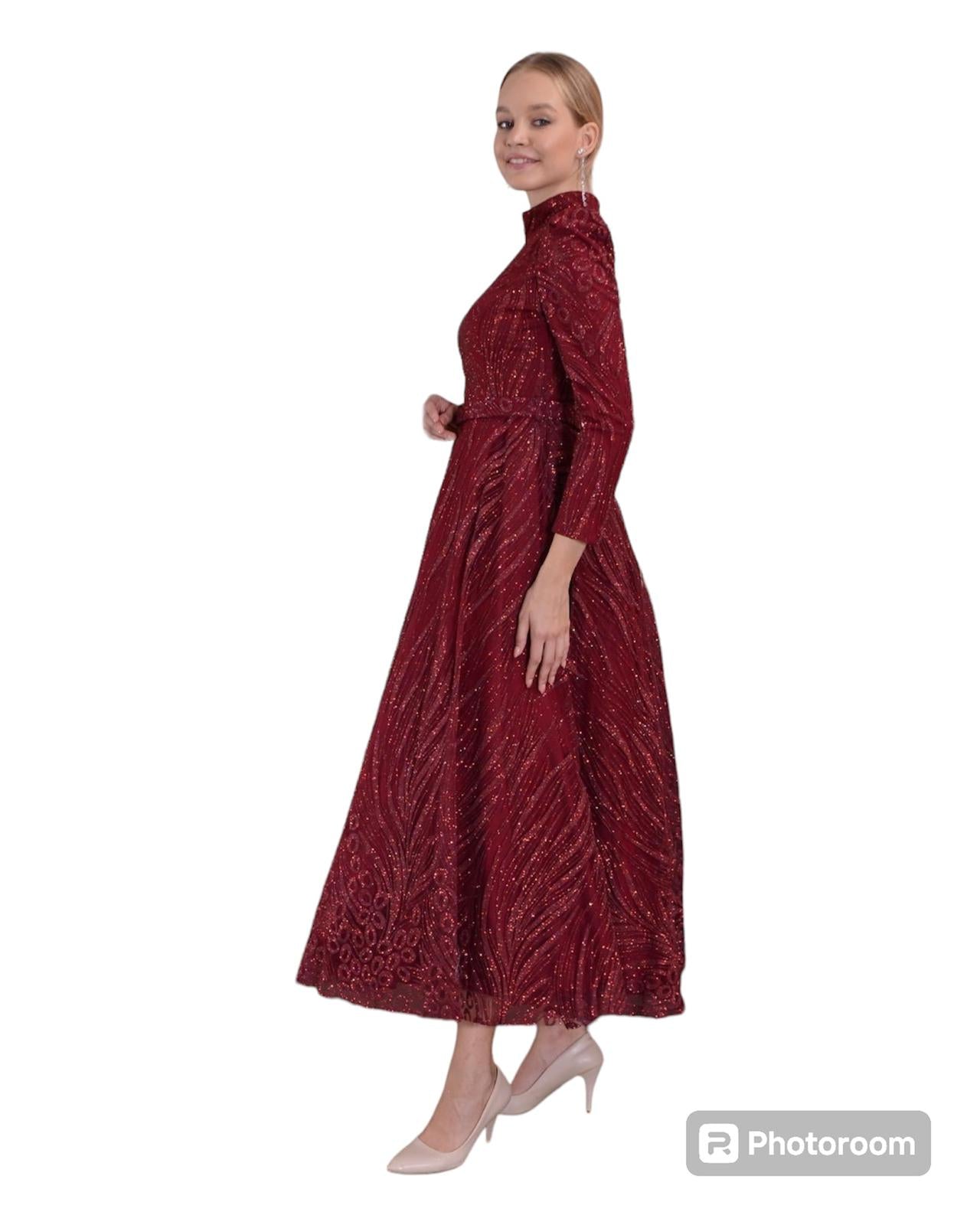 AMARA GOWN - BURGUNDY