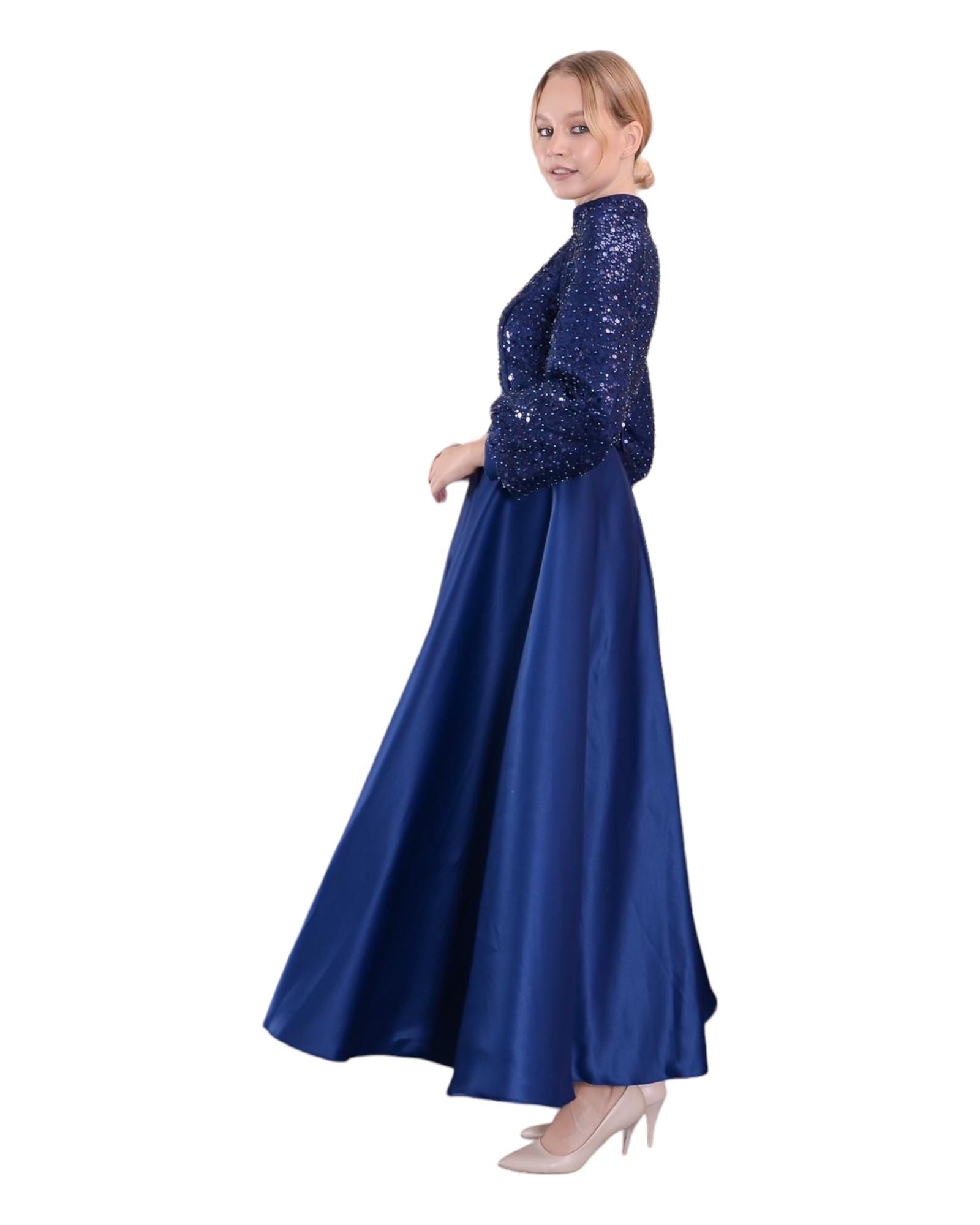 AMAYA GOWN - NAVY BLUE