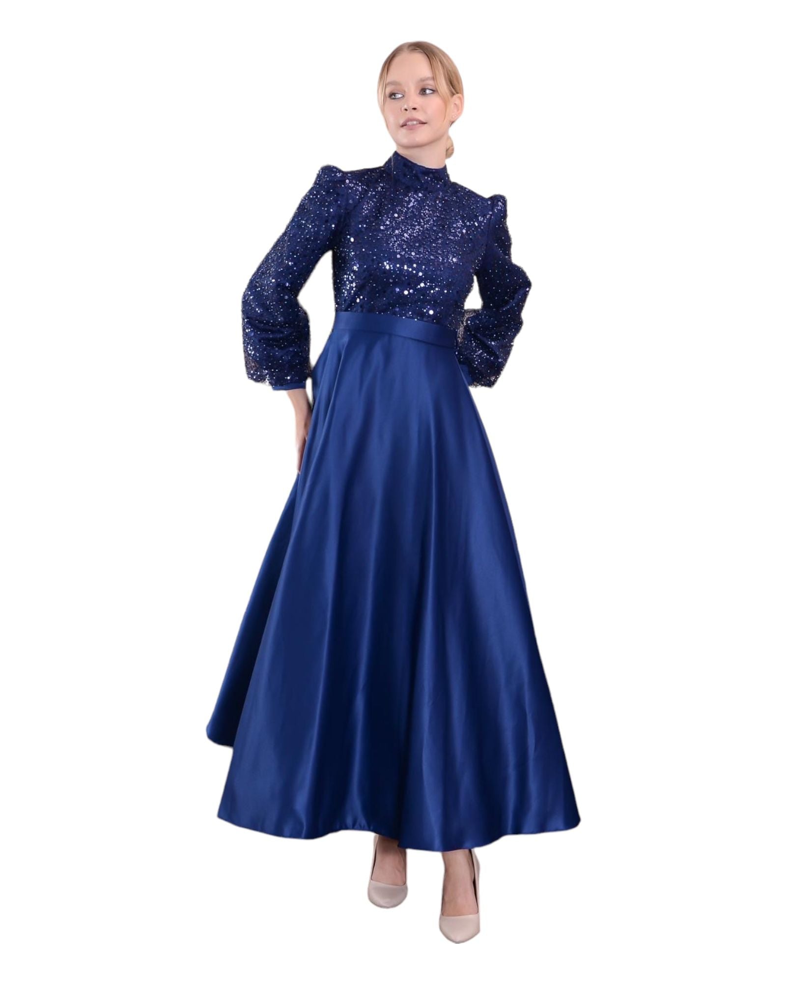 AMAYA GOWN - NAVY BLUE