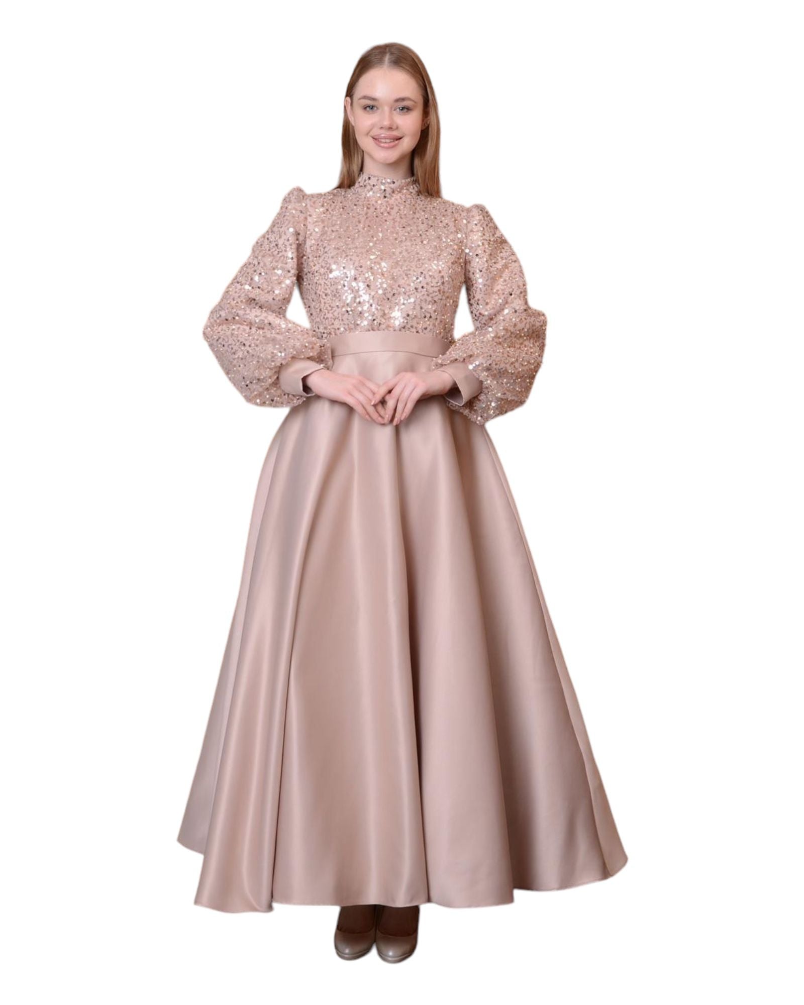 AMAYA GOWN - BEIGE GOLD