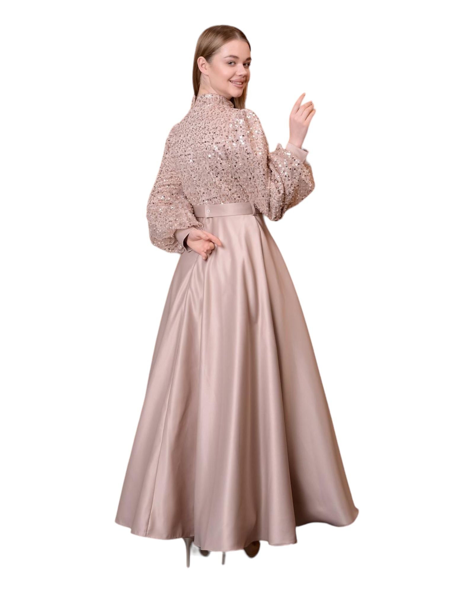 AMAYA GOWN - BEIGE GOLD