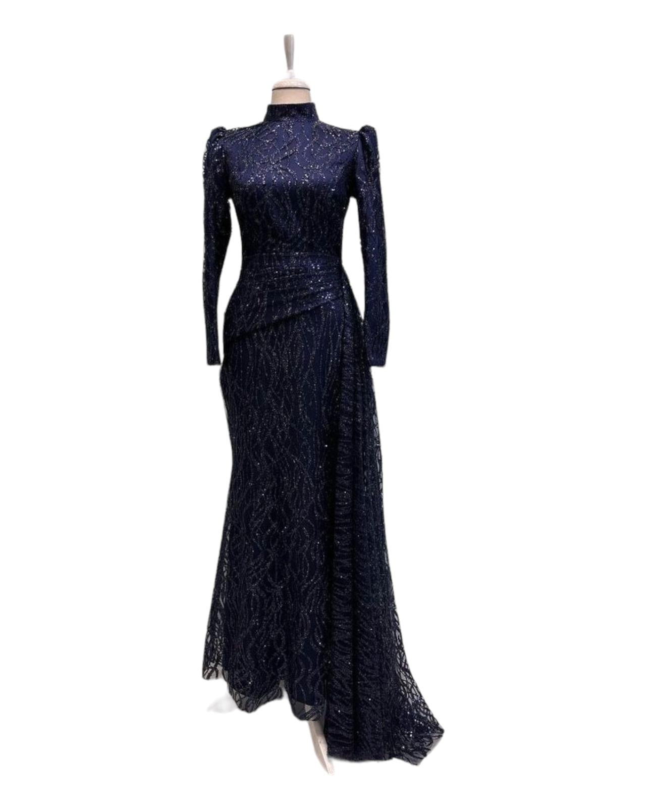 ASHLEY GOWN - NAVY BLUE