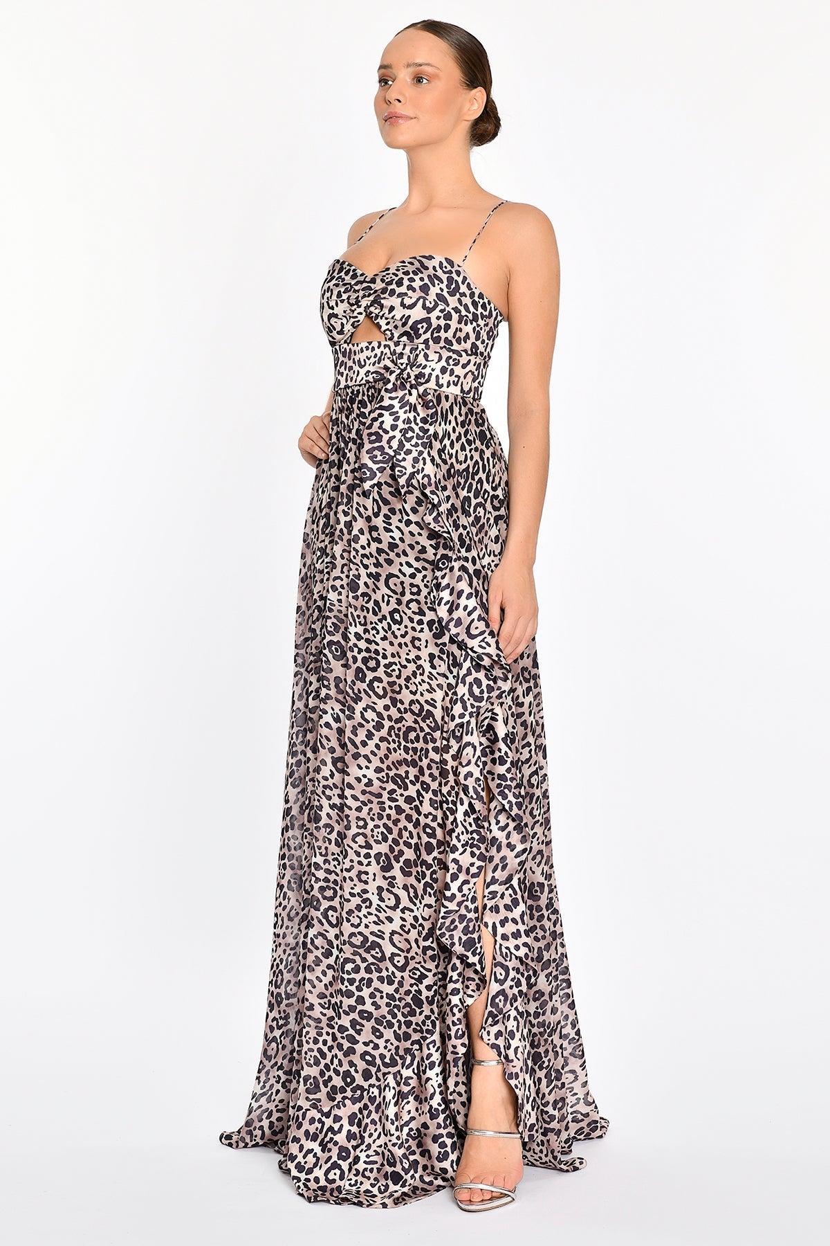 JANE LEOPARD GOWN -BEIGE