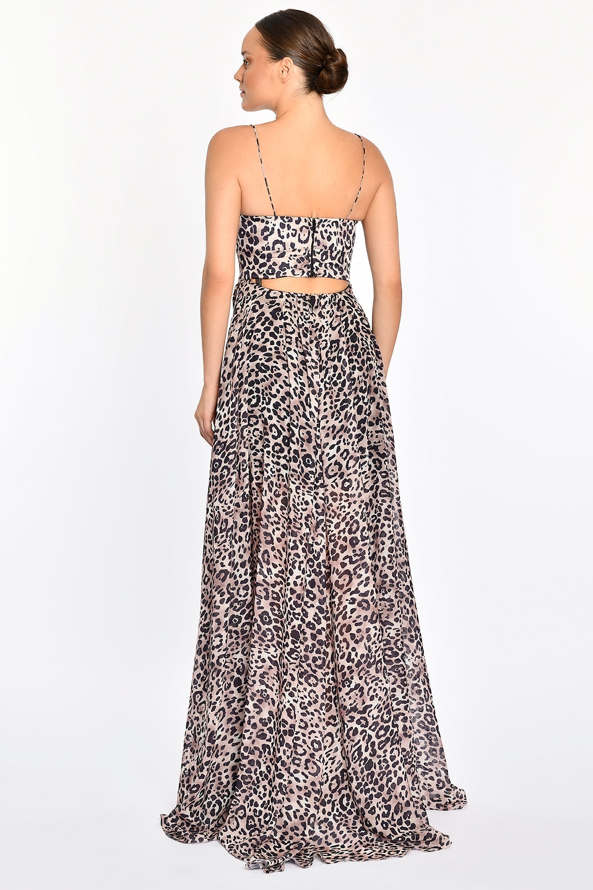 JANE LEOPARD GOWN -BEIGE