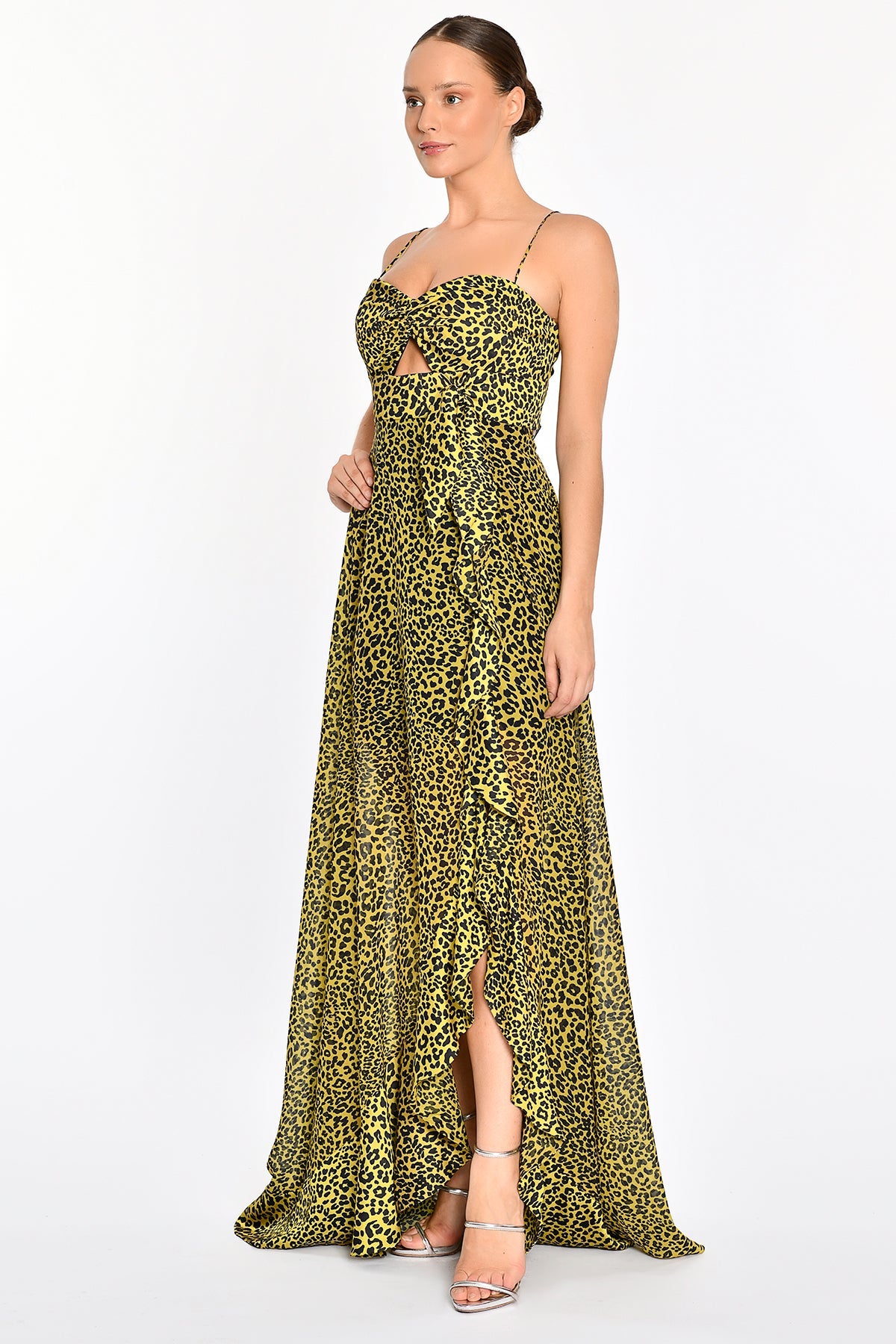 JANE LEOPARD GOWN -YELLOW