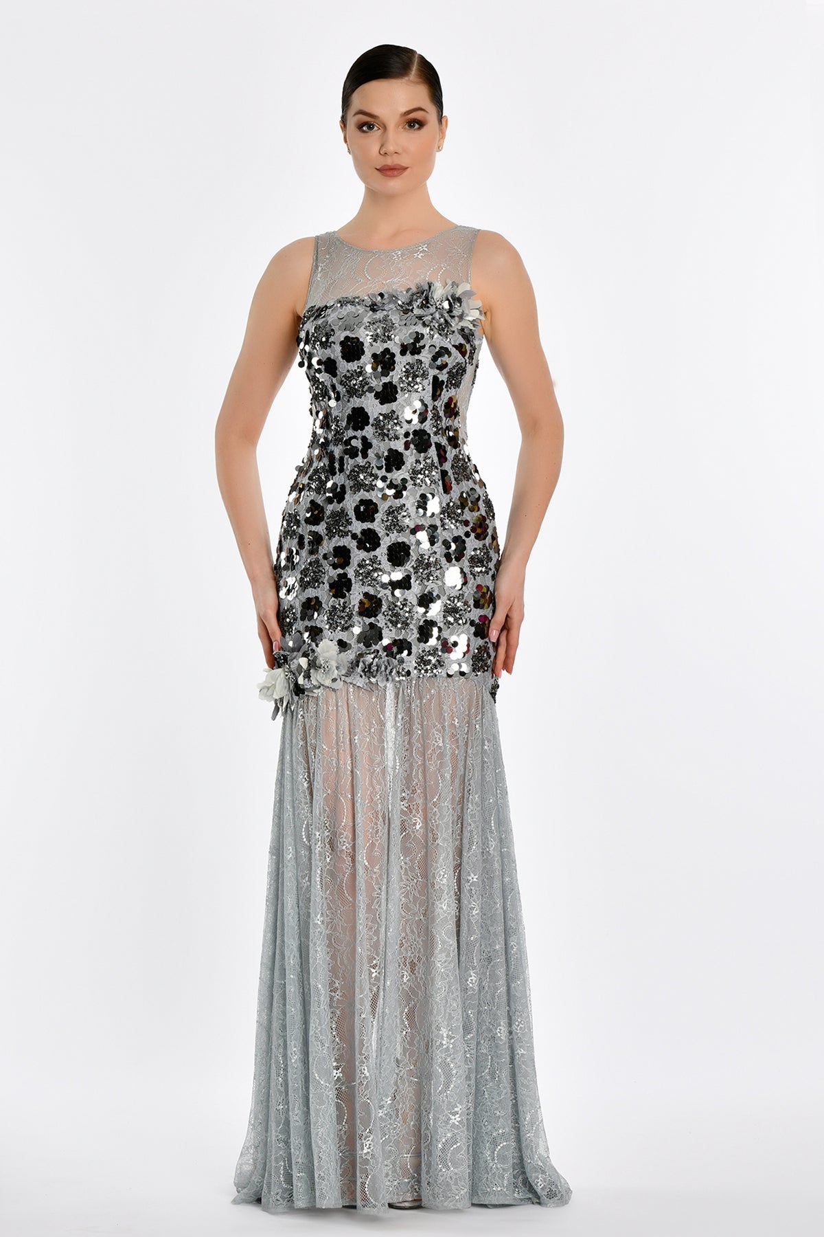 MAYA GOWN - SILVER