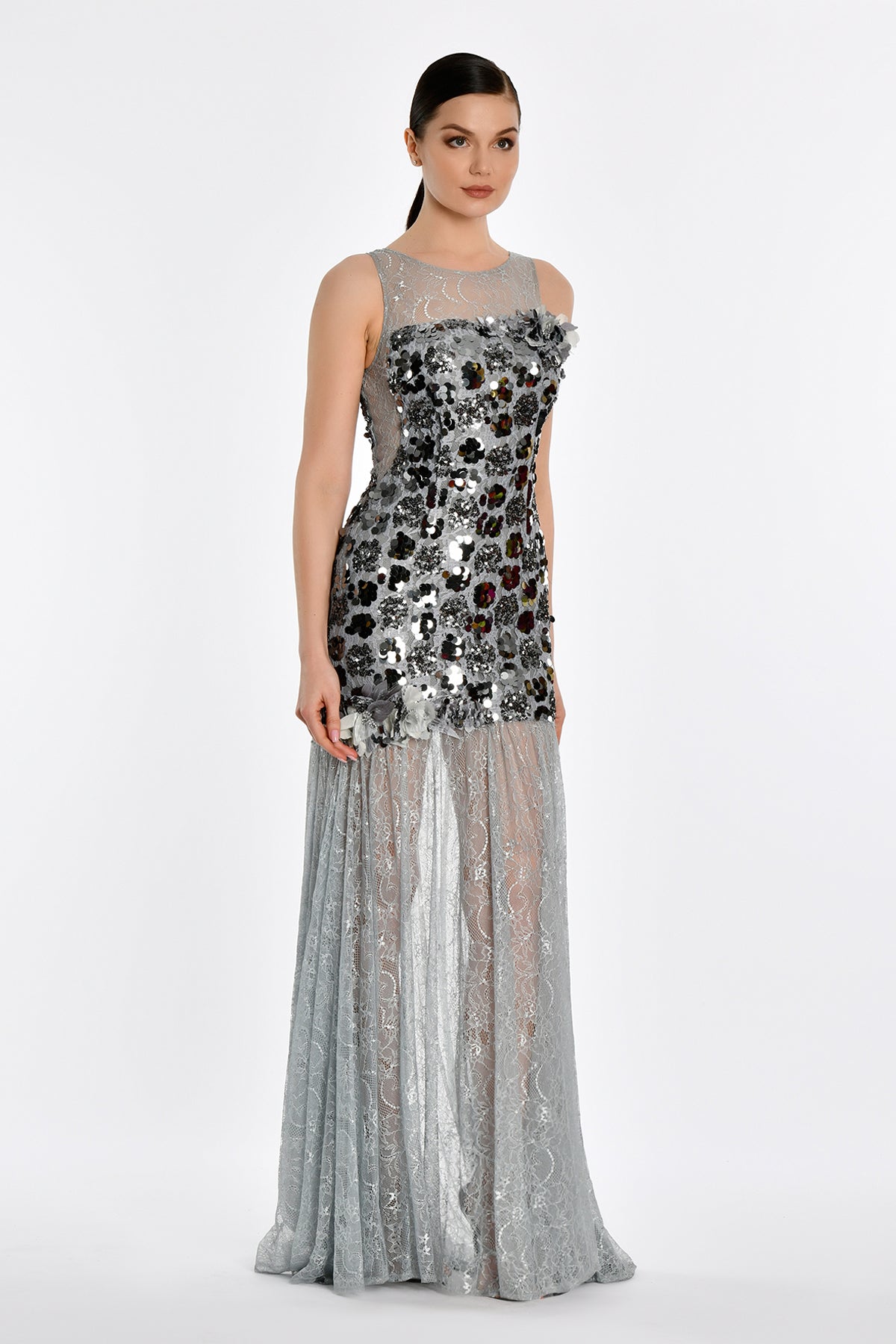 MAYA GOWN - SILVER