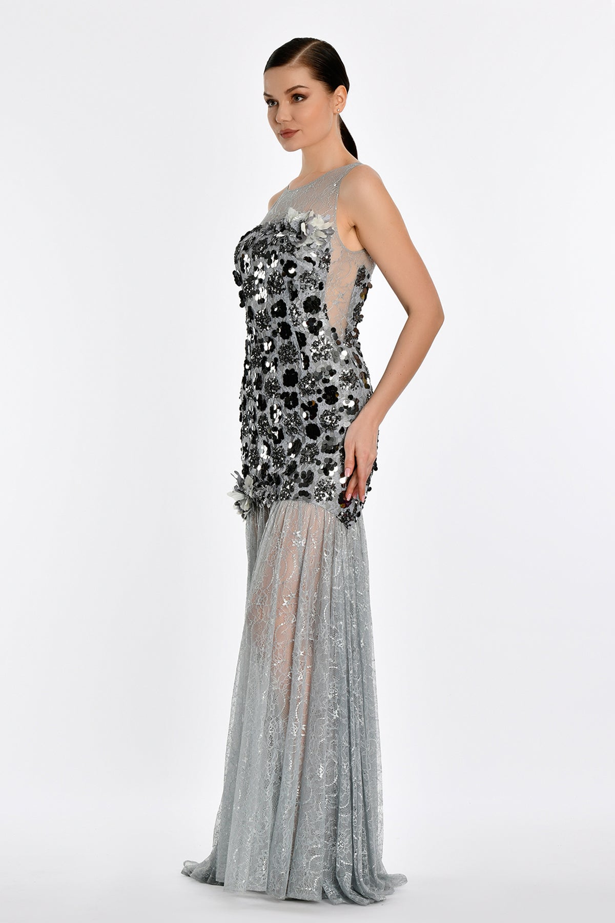 MAYA GOWN - SILVER