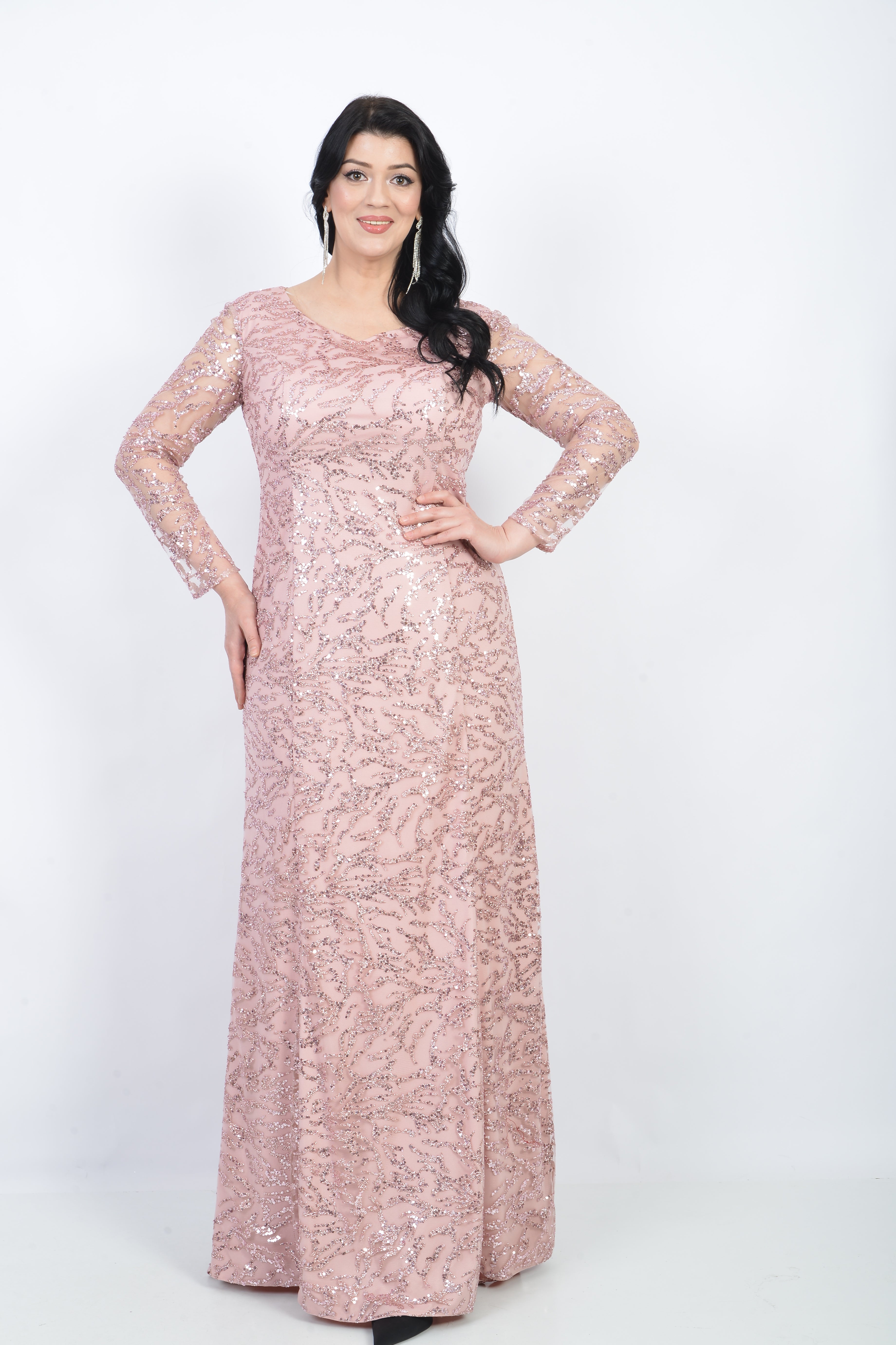 FREYA GOWN - POWDER PINK