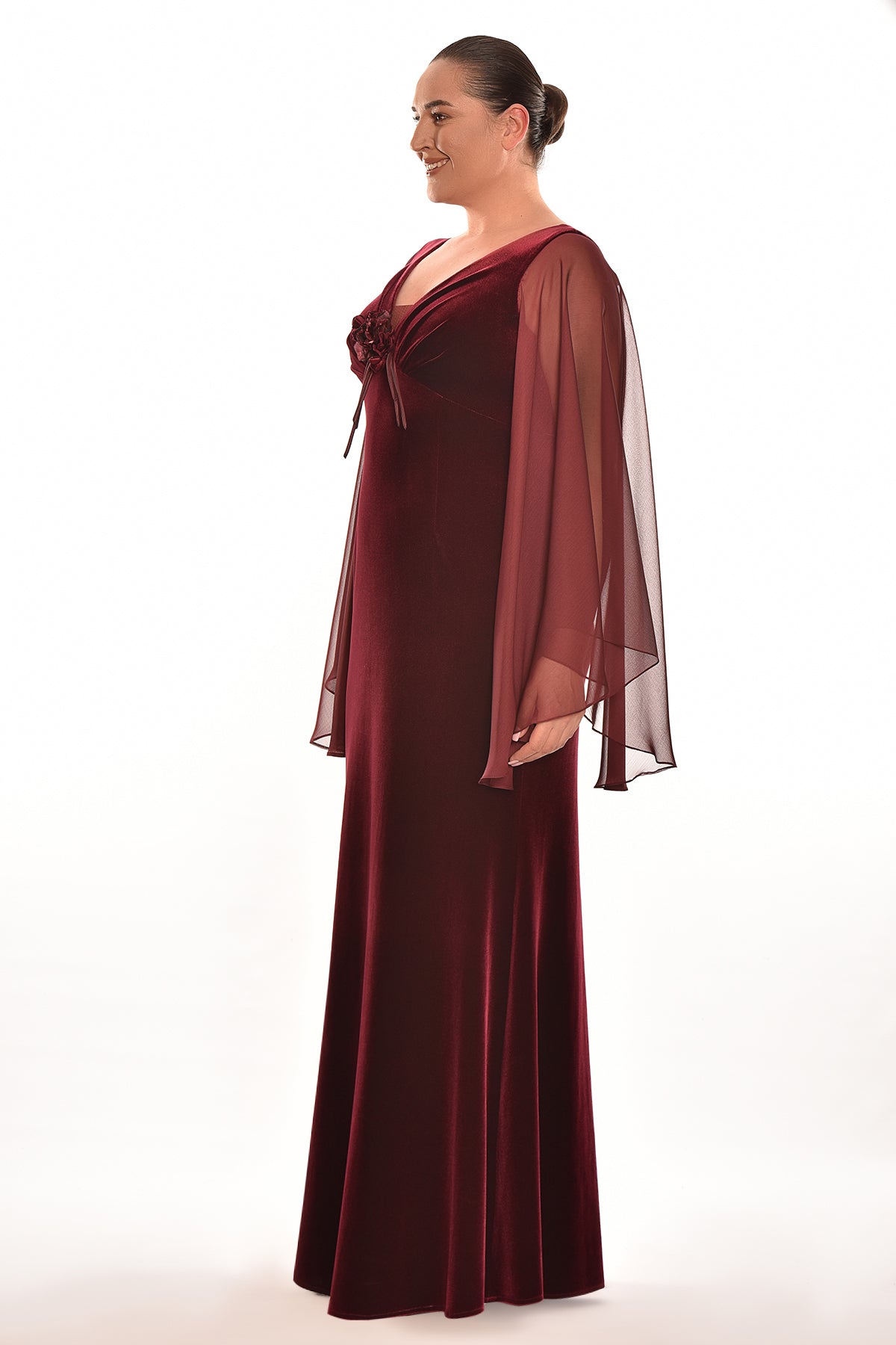 CAMILA GOWN - BURGUNDY