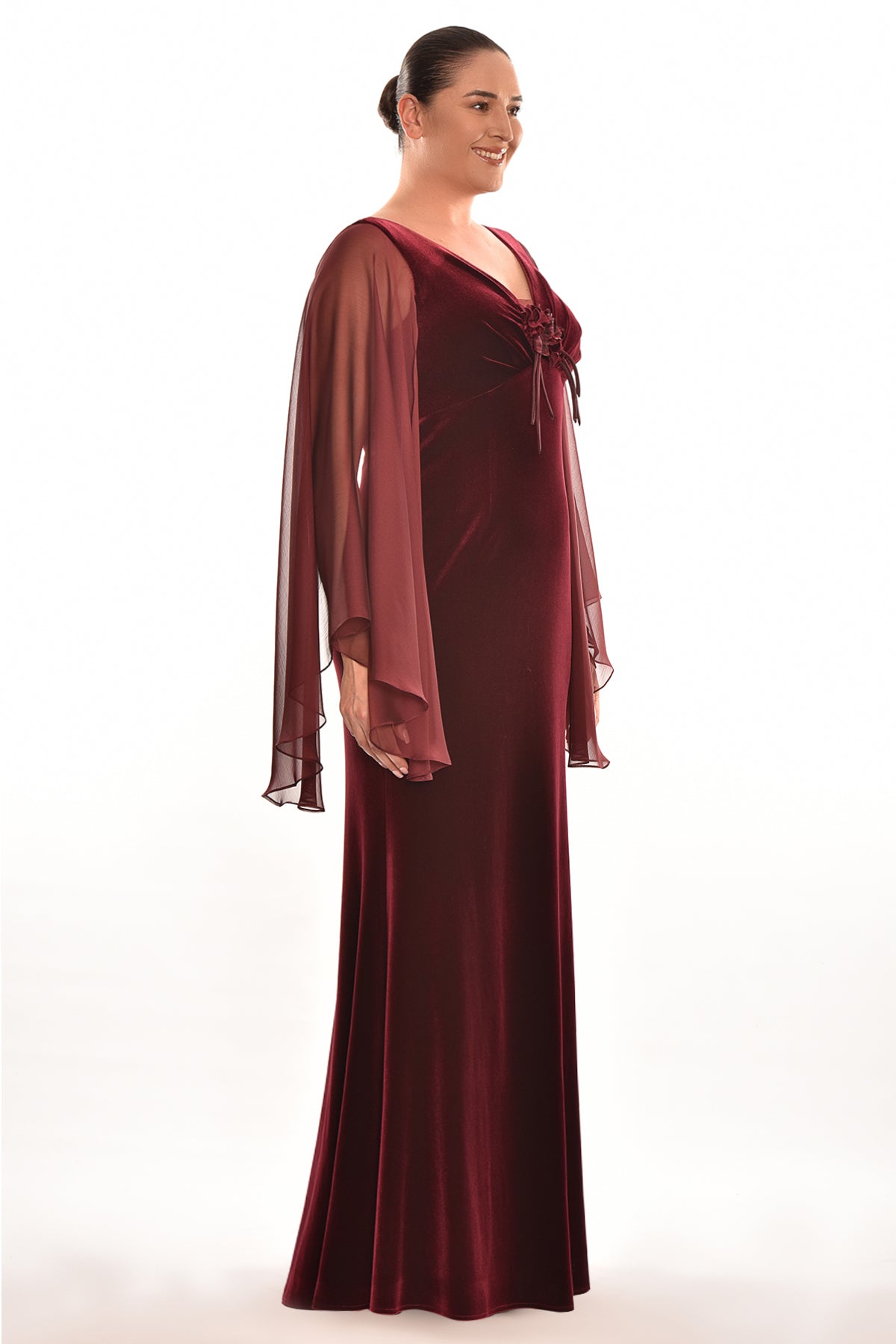 CAMILA GOWN - BURGUNDY