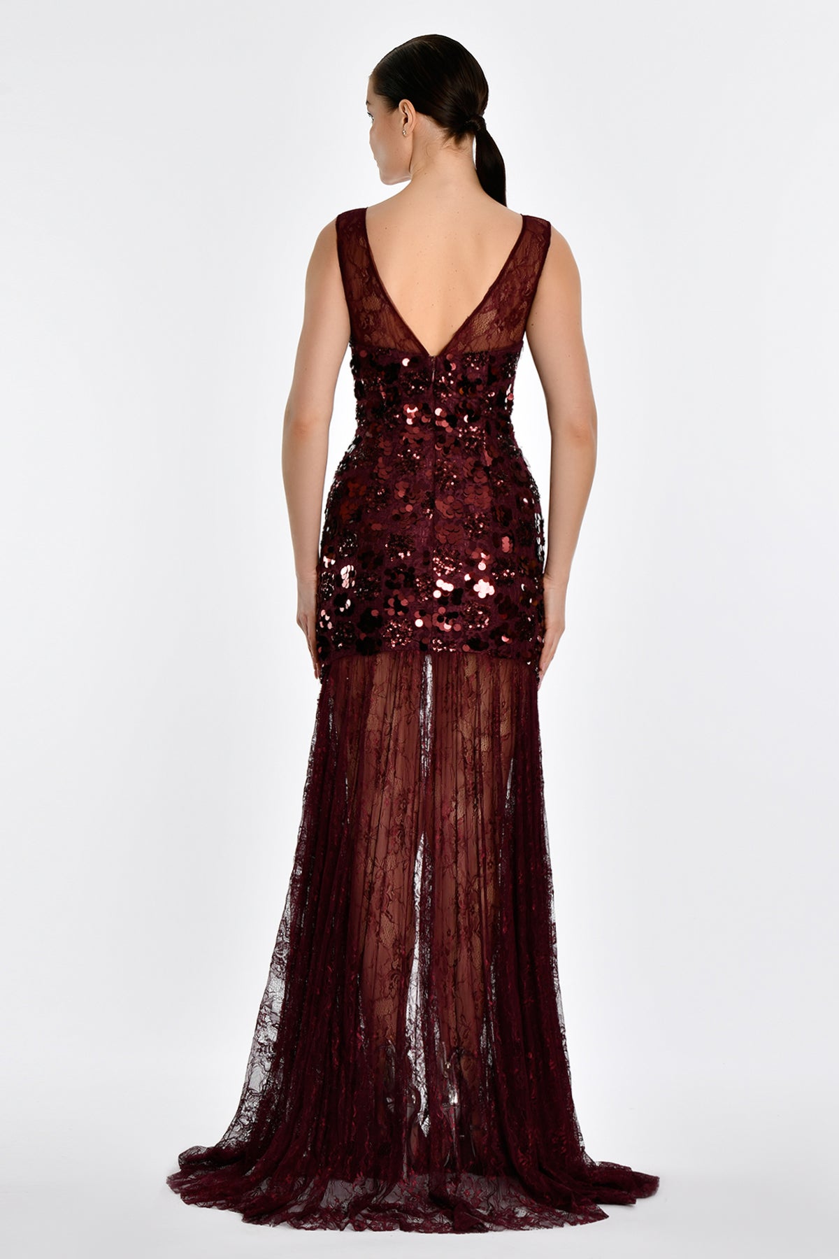 MAYA GOWN - BURGUNDY